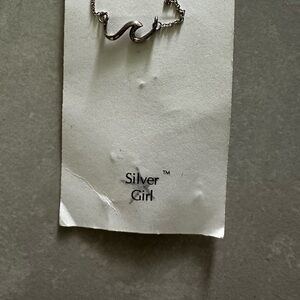 Silver Girl Curved Sterling Silver adjustable necklace